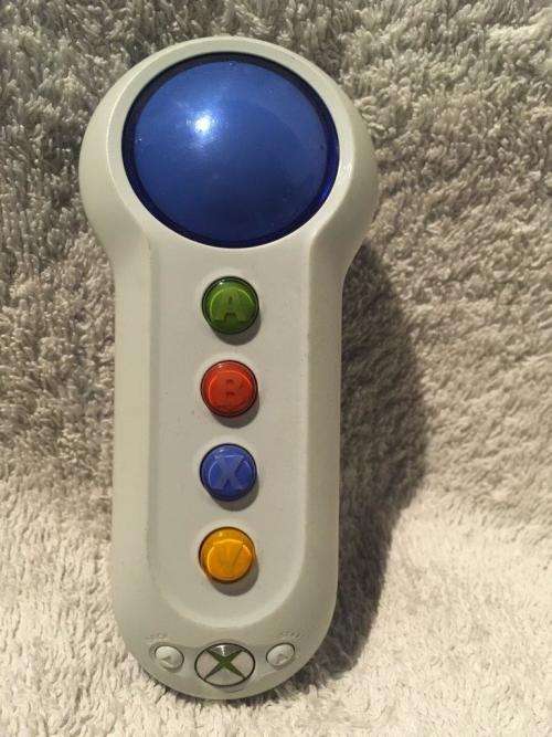 Xbox 360 Big Button Pad Scene It Wireless Buzzer Microsoft IR Controller - Blue