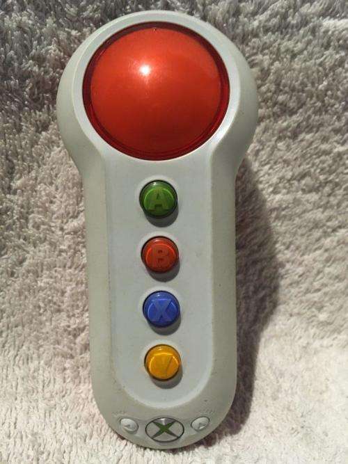 Xbox 360 Big Button Pad Scene It Wireless Buzzer Microsoft IR Controller - Red