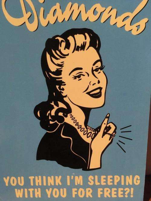 Post Card - Diamonds You Think I`m Sleeping With You Free?! - Made In U.S.A. (N.O.S)