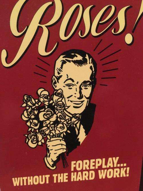 Post Card - Roses Foreplay Without The Hard Work! - Made In U.S.A. (N.O.S)
