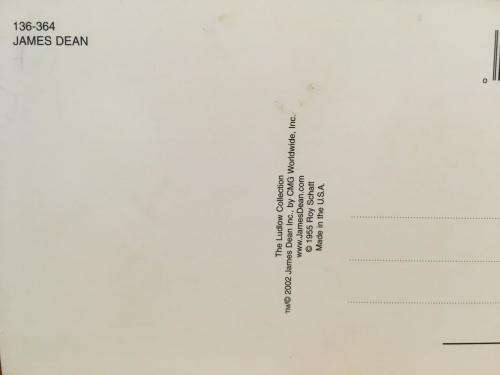 Post Card - James Dean  - Made In U.S.A. (N.O.S)