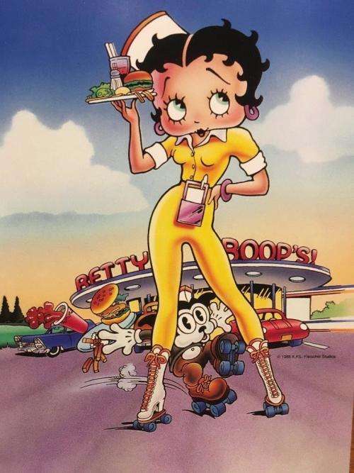 Post Card - Betty Boop Betty Boop`s Diner - Made In U.S.A. (N.O.S)