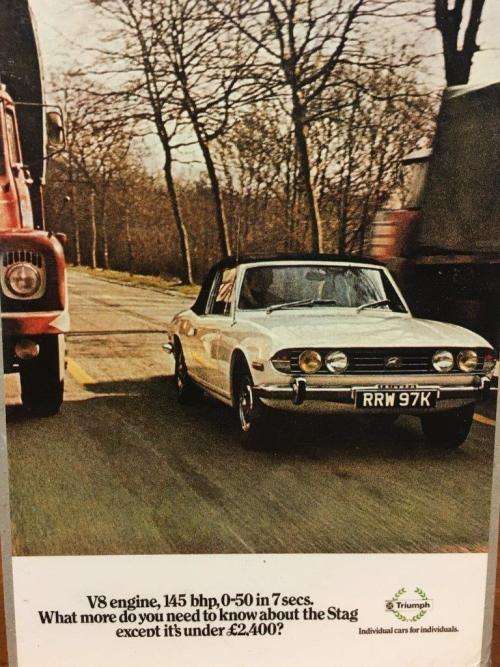 Post Card - Triumph Stag -  (N.O.S)