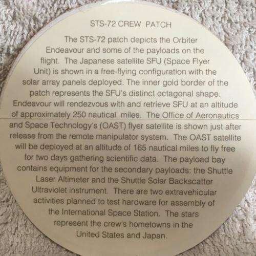 Sticker - STS - 72 Crew Patch Sticker -  NASA Kennedy Space Center (NOS)