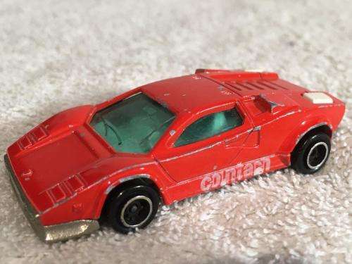 Majorette Lamborghini Countach Red and White 1:56 Scale #237 France