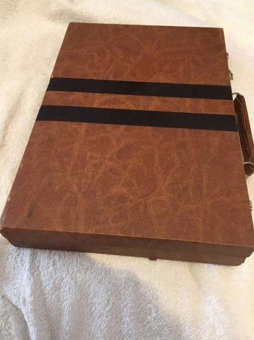 Backgammon In Leatherette Brief Case