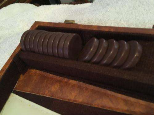 Backgammon In Leatherette Brief Case