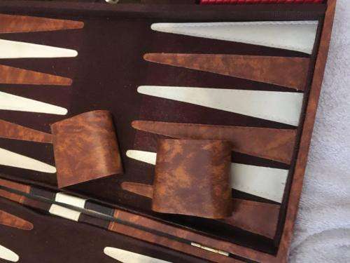 Backgammon In Leatherette Brief Case