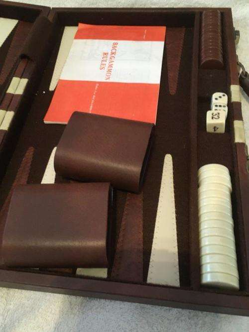 Backgammon In Leatherette Brief Case