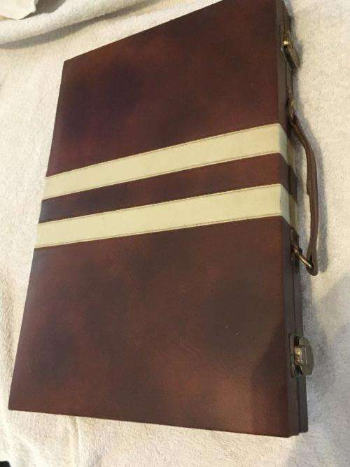 Backgammon In Leatherette Brief Case