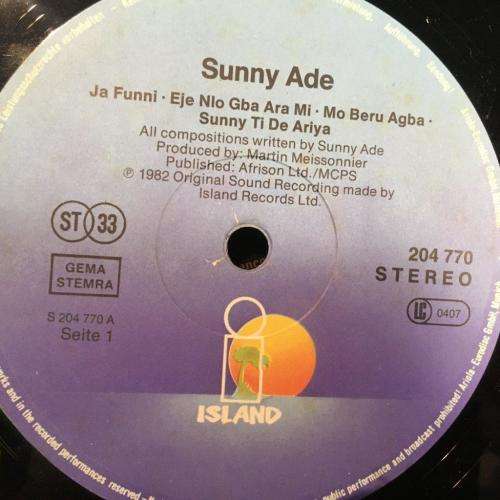 LP - KIng Sunny Ade And His African Beats "Juju Music"