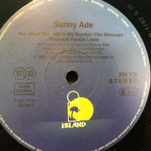 LP - KIng Sunny Ade And His African Beats "Juju Music"
