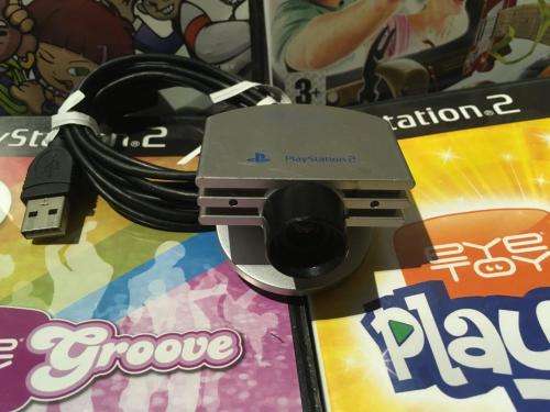 PS2 - Eyetoy Sony Camera Silver + 4 Games
