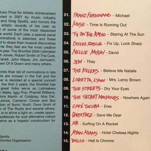 CD - MTV2 Presents (short-list) 2004 Nominees
