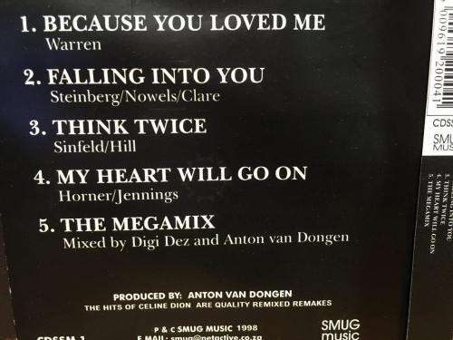 CD - Celine Dion - The Hits Of Celine Dion & The Megamix (Single)