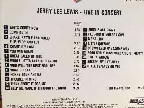 CD - Jerry Lee Lewis - Live In Concert
