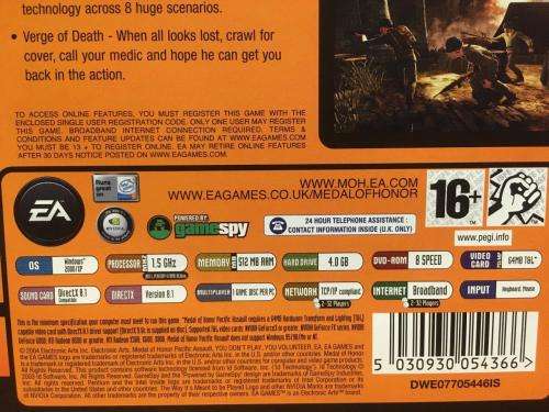 PC - Medal of Honor Pacific Assault