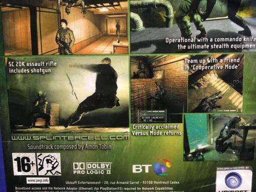 PS2 - Tom Clancy`s Splinter Cell Chaos Theory