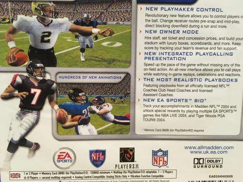 PS2 - Madden NFL 2004