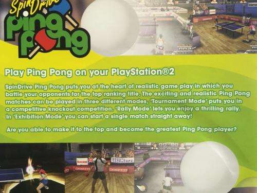 PS2 - SpinDrive Ping Pong