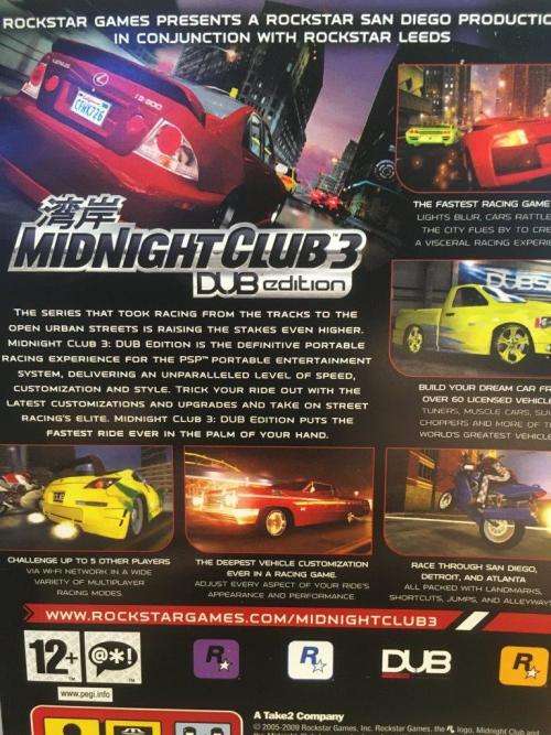 PSP - Midnight Club 3 Dub Edition