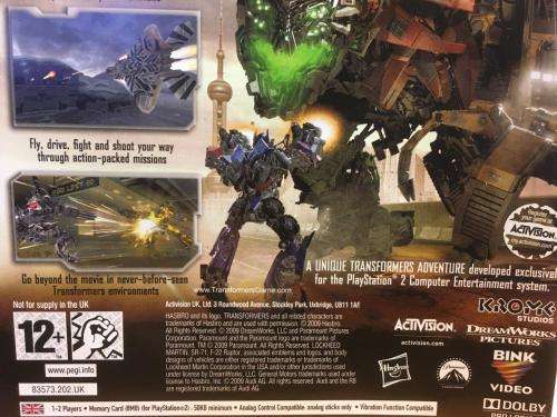 PS2 - Transformers Revenge of The Fallen