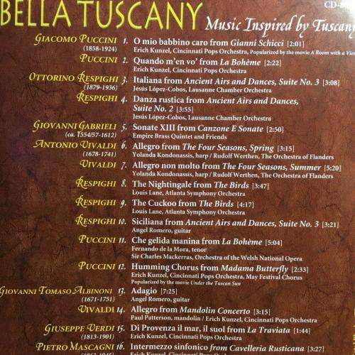 CD - Bella Tuscanny - Music Inspired by Tuscany