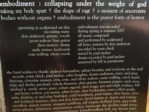 CD - Sculptured - Embodiment