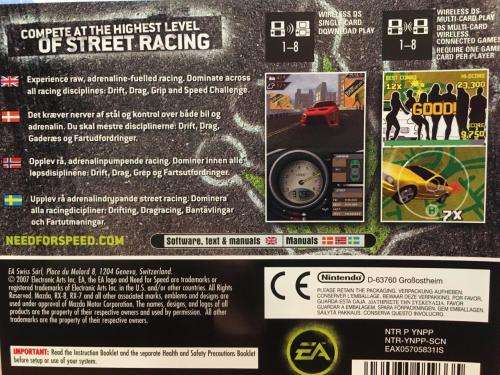 Nintendo DS - Need For Speed Prostreet