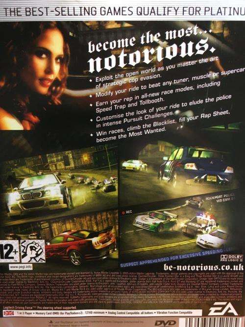 PS2 - Need For Speed Most Wanted - Platinum