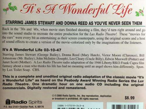 CD - It`s A wonderful Life - Adverntures In Old Time Radio