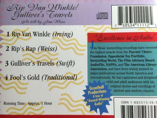 CD - Rip Van Winkle / Gulliver`s Travels Told by Jim Weiss