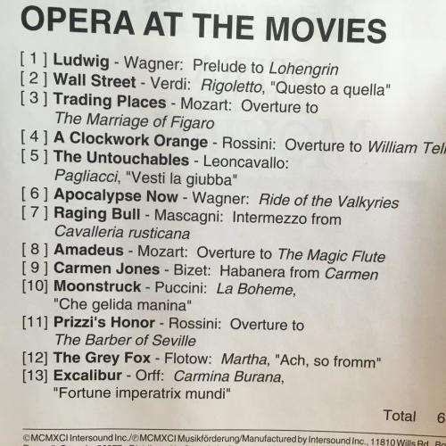 CD - Opera At The Movies