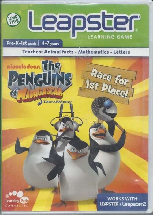 Leap Frog - Leapster Learning Game - Nickelodeon The Penguins of Madagascar Race for 1st Place