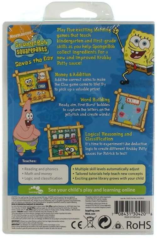 Leap Frog - Leapster Learning Game - Nickelodeon SpongeBob Squarepants Saves the Day