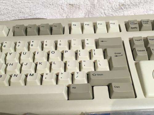 Vintage Chicony Mechanical Keyboard KB-5591 with trackball made in Thailand