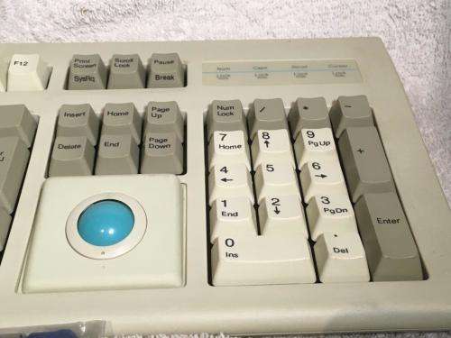 Vintage Chicony Mechanical Keyboard KB-5591 with trackball made in Thailand