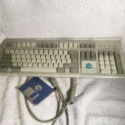 Vintage Chicony Mechanical Keyboard KB-5591 with trackball made in Thailand