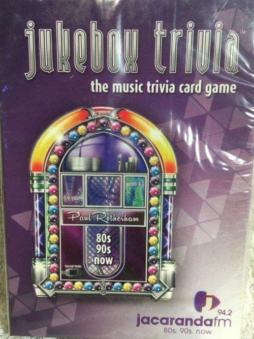 Jukebox Trivia - 80`s 90`s Now `The Music Trivia Card Game` (New Sealed)