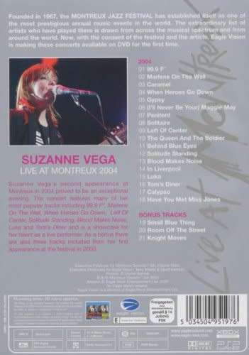 DVD - Suzanne Vega Live At Montreux 2004 (New Sealed)