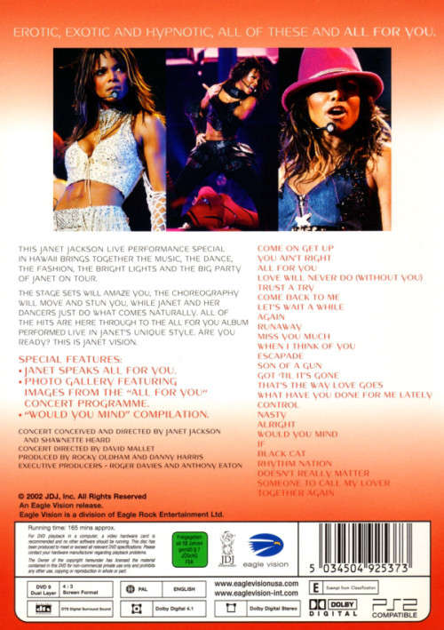 DVD - Janet Live In Hawaii (New Sealed)