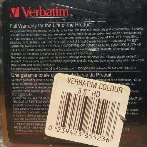 Verbatim Formatted IBM 3.5" Microdisks (Pack of 10 ) Sealed (NOS)