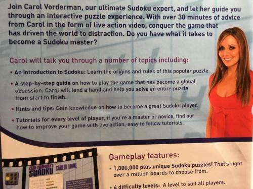 PS2 - Carol Vorderman`s Sudoku