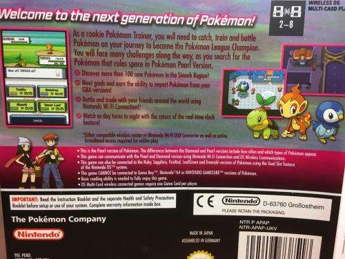 Nintendo DS - Pokemon Pearl