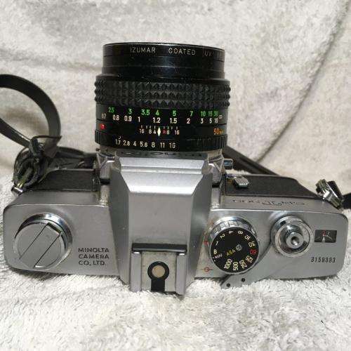 Vintage Minolta SRT303 c/w 50mm Lense + Bushnell Automatic 1:3,5 1=200mm Lense