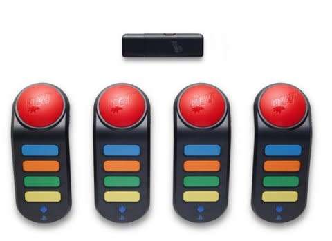 PS3 - Official Sony Buzz Wireless Controllers + USB Dongle