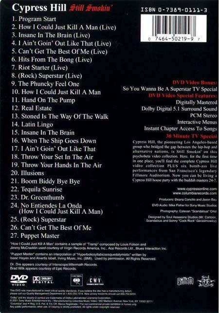 DVD - Cypress Hill - Still Smokin`