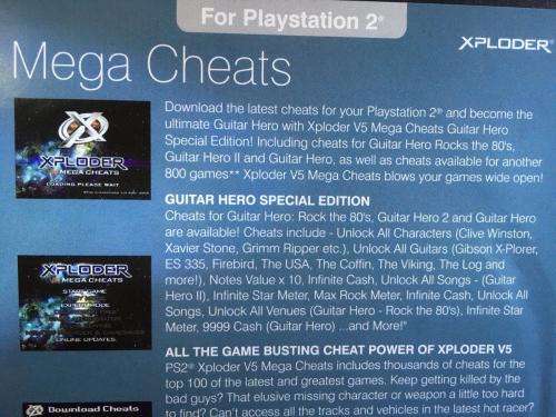 PS2 - Xploder Guitar Hero Special Edition Mega Cheats V5