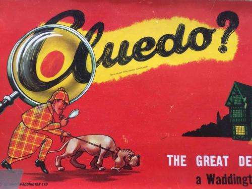 Vintage Cluedo - Circa 1950`s The Great Detective Game - Waddingtons - Wooden & Metal Pieces