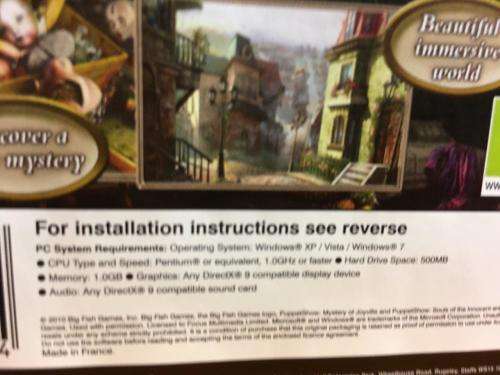 PC - The Hidden Mystery Collectives - Puppetshow 1 & 2 - Hidden Object Game